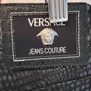 Versace Jeans Couture, black textured, 5 pocket styling - very cool!